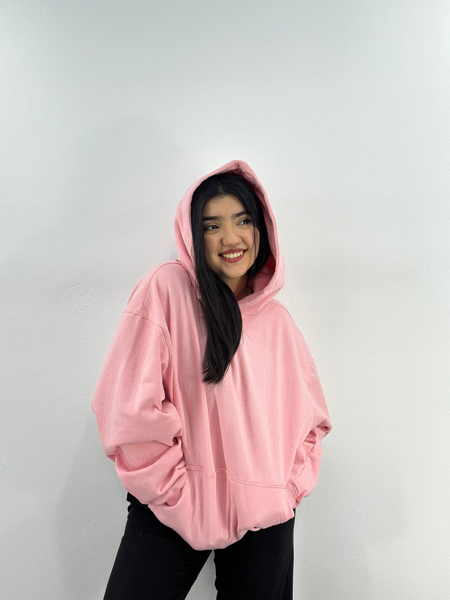 HOODIE OVERSIZED (rose )