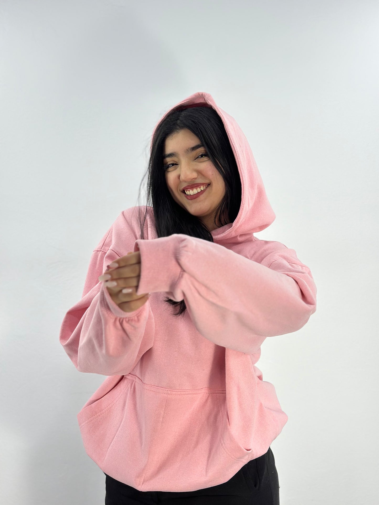 HOODIE OVERSIZED (rose )